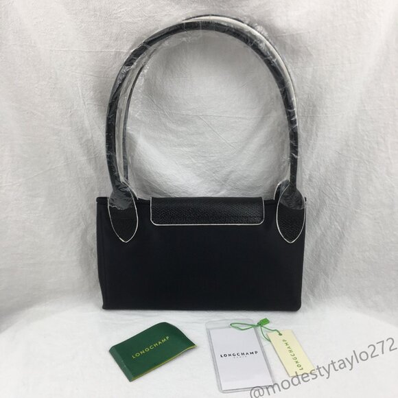 NWT Longchamp Le Pliage Original Large Shoulder Nylon Bag Tote IN NEW BLACK - Picture 2 of 12